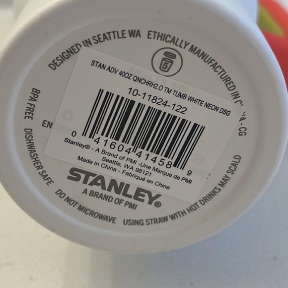 Stanley 40 oz. Quencher H20 FlowState Tumbler Spring Fling Collection Neon White - Picture 12 of 13